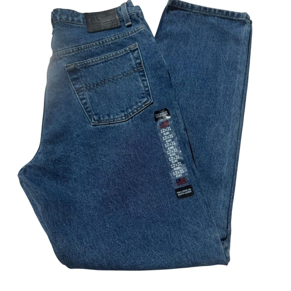 Vintage Polo Jeans Co Ralph Lauren Womens 12x31 Straight Leg Jeans NWT Deadstock
